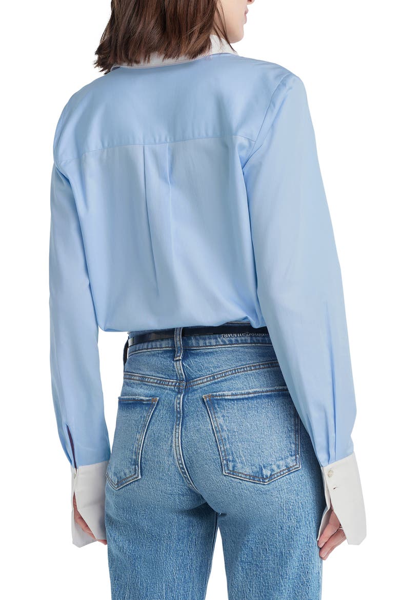 The Cuffed Statement Shirt, Alternate, color, POWDER BLUE/ BRIGHT
