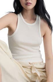 MANGO Fine Rib Knit Tank