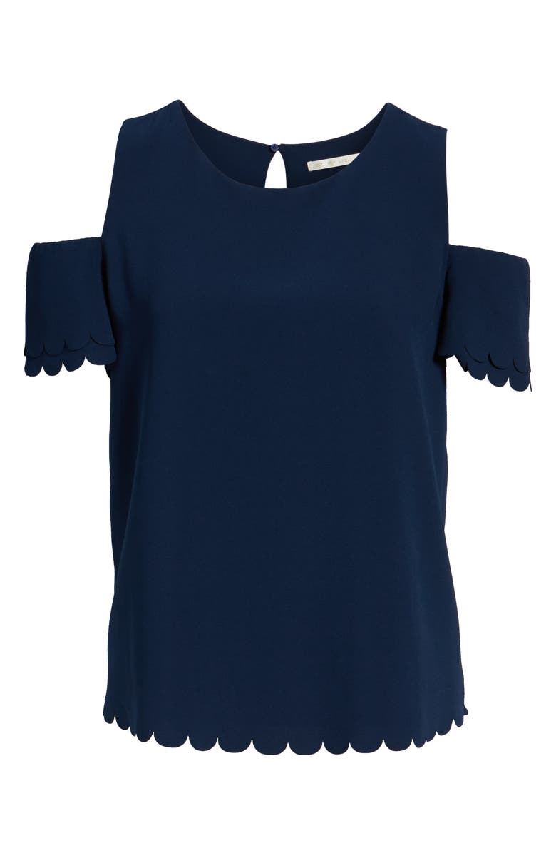 cooper & ella Mila Scallop Cold Shoulder Top, Alternate, color,