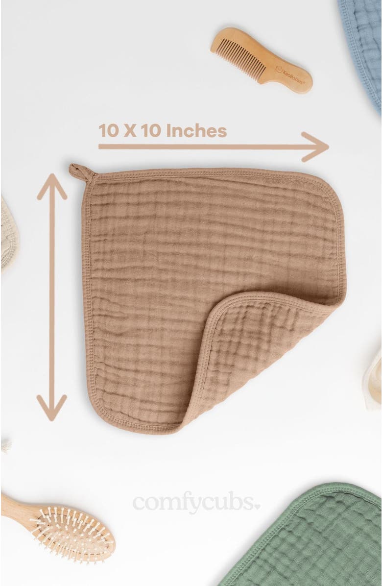 Comfy Cubs Muslin Washcloths - Pack of 6, Alternate, color, Multicolor