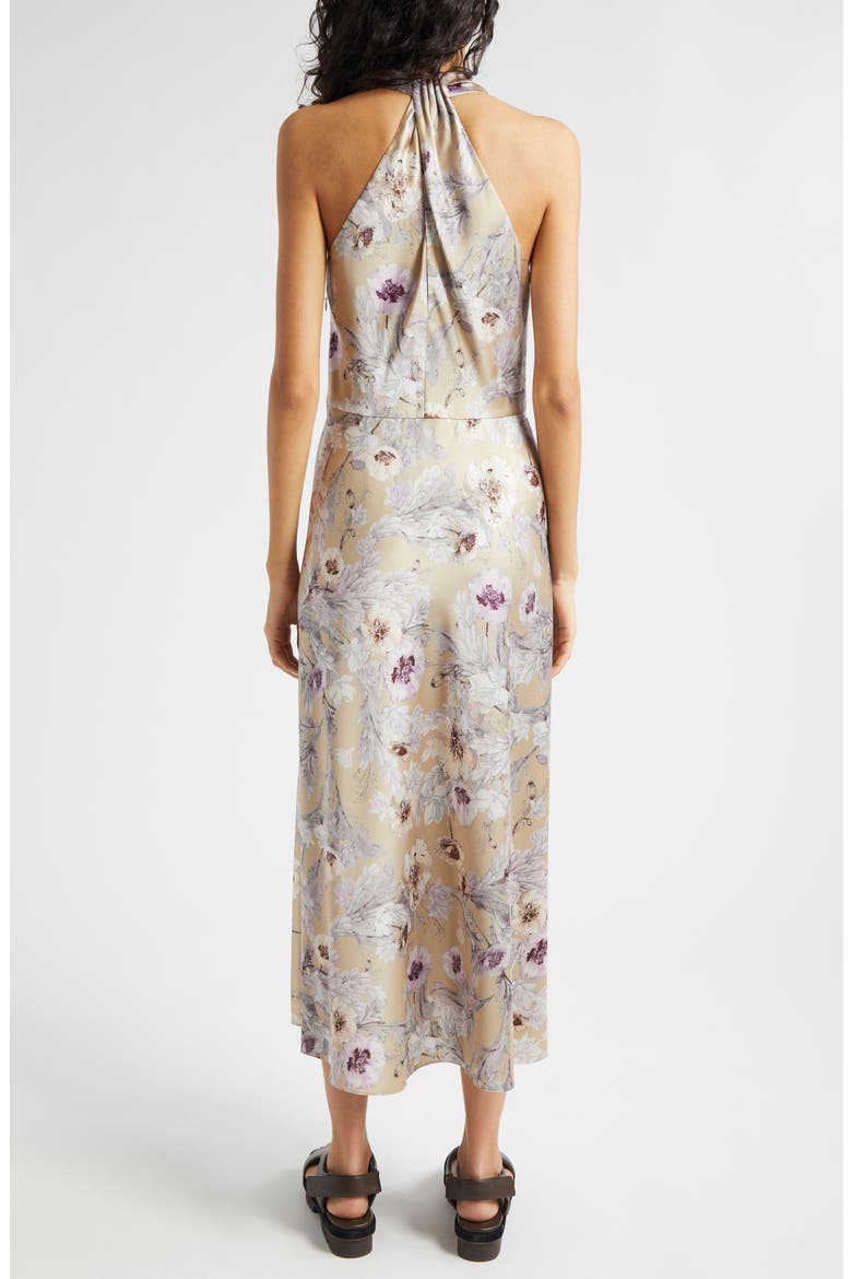 Wild Flower Cowl Neck A-Line Dress, Alternate, color, SAND