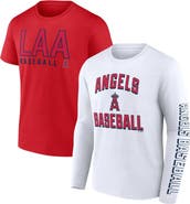 FANATICS Men's Fanatics Branded Red/White Los Angeles Angels Two-Pack Combo T-Shirt Set