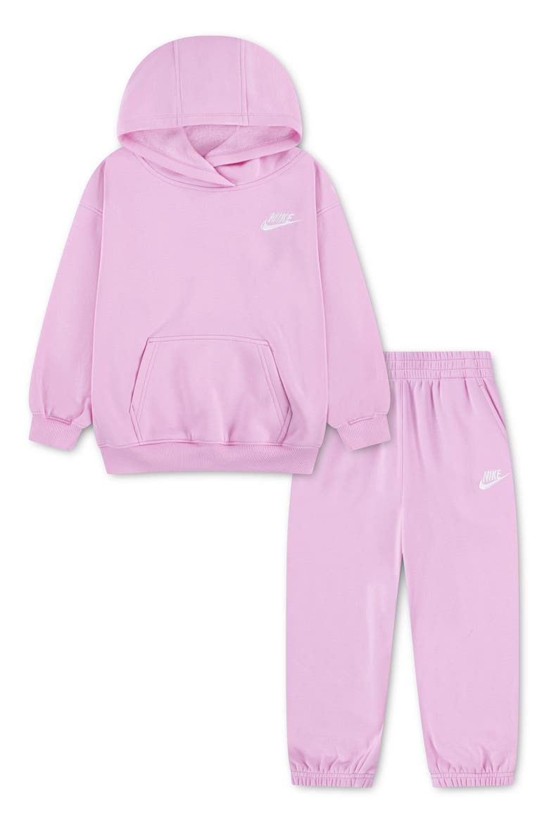 Kids' Club Fleece Oversized Hoodie & Pants Set, Main, color, PINK