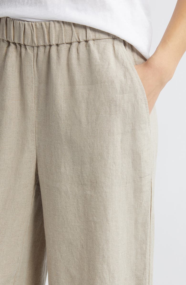 Eileen Fisher Organic Linen Wide Leg Pants, Alternate, color, 