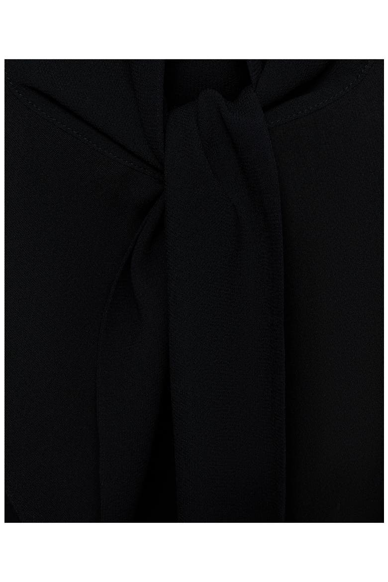 Bow Short Dress, Alternate, color, BLACK