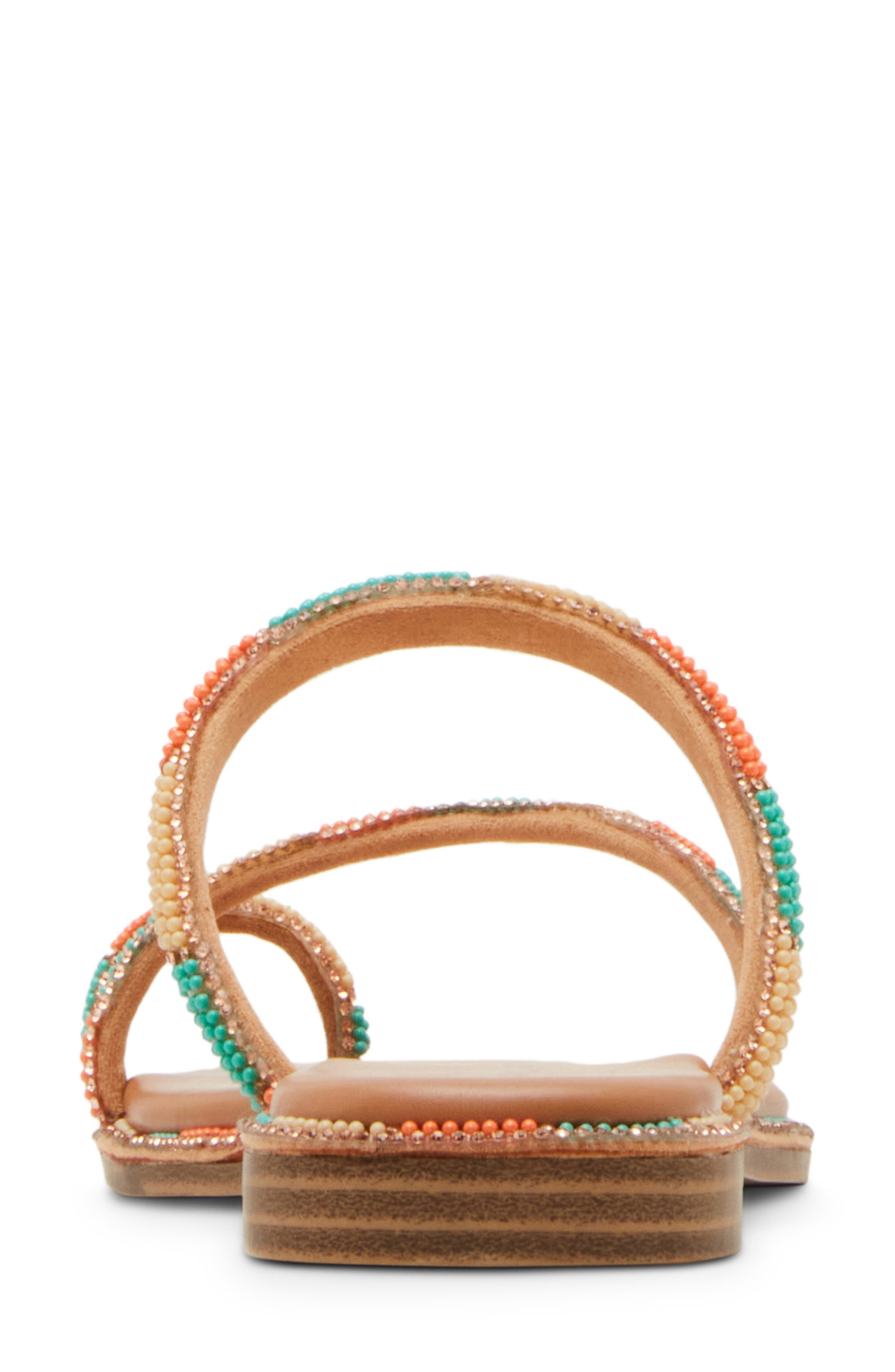 Madden Girl Spotlight Toe Loop Sandal, Alternate, color, Turquiose Multi