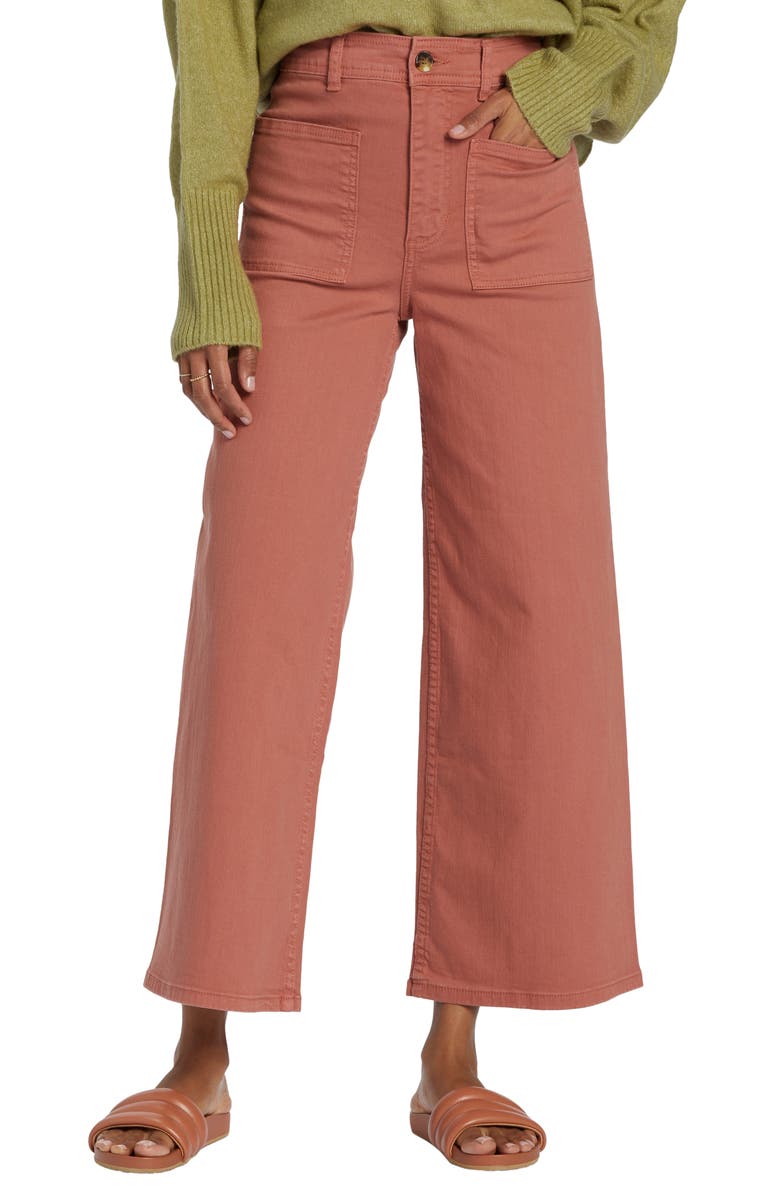 Billabong Free Spirit Wide Leg Ankle Pants, Main, color,
