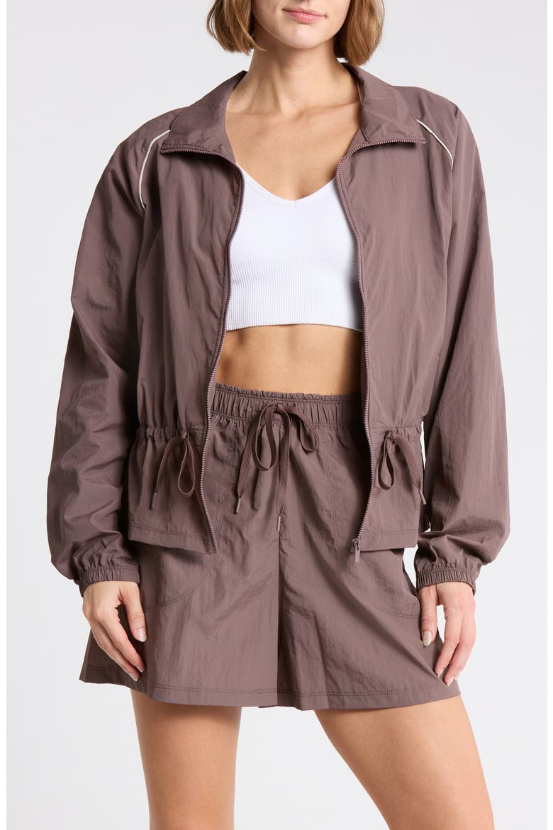 crinklecrinklecrinkle ミリタリージャケット Z by Zella Breakaway Crinkled Jacket (Women) | Nordstromrack