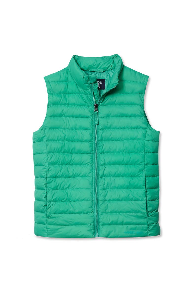 Lands
 End Kids Insulated Down Alternative ThermoPlume Vest, Main, color, Gumdrop Green