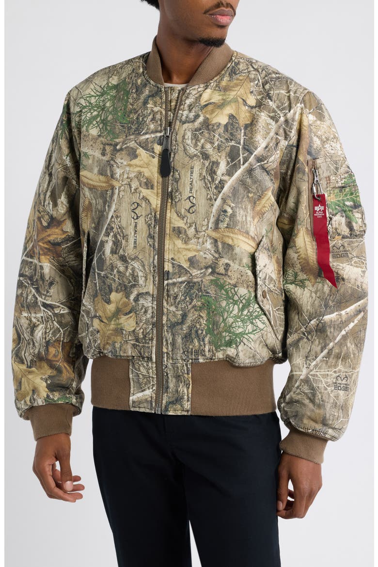 MA-1 Heritage Cotton Bomber Jacket, Alternate, color, REALTREE CAMO