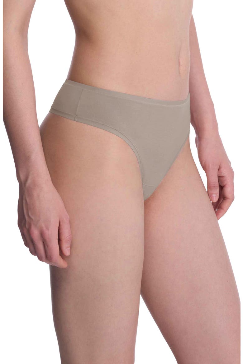Bliss Bare Cotton Thong, Alternate, color, Smoky