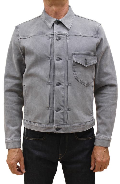 HIROSHI KATO Men's Stretch Denim Jacket in Gray  product