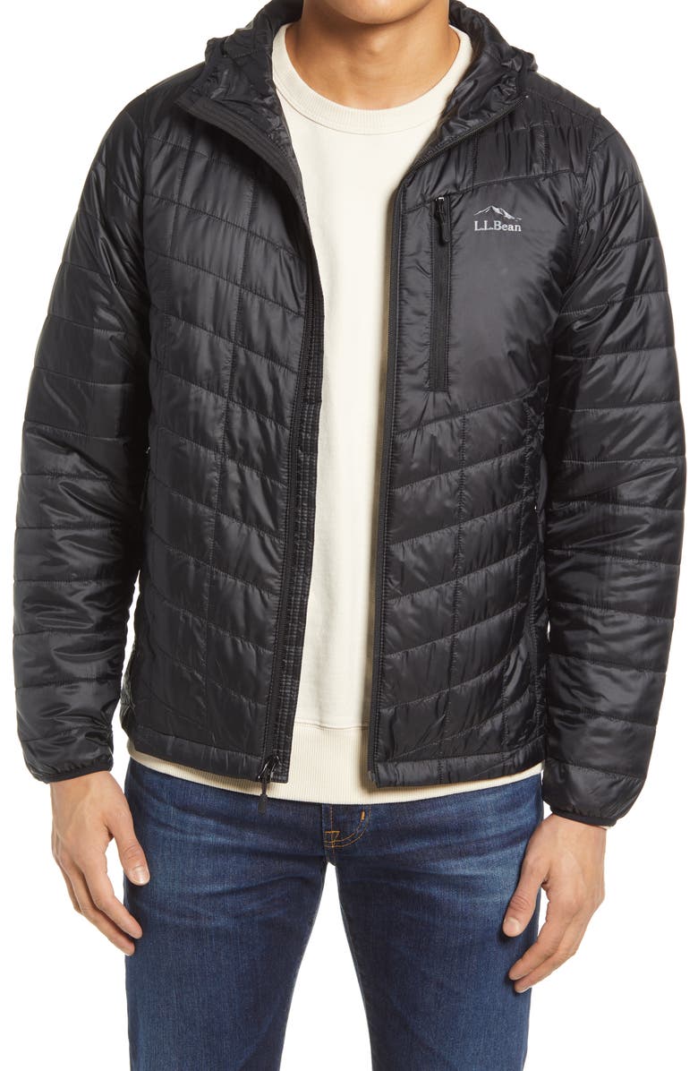 L.L.Bean Packaway Hooded PrimaLoft<sup>®</sup> Insulated Ripstop Recycled Polyester Puffer Jacket, Main, color,