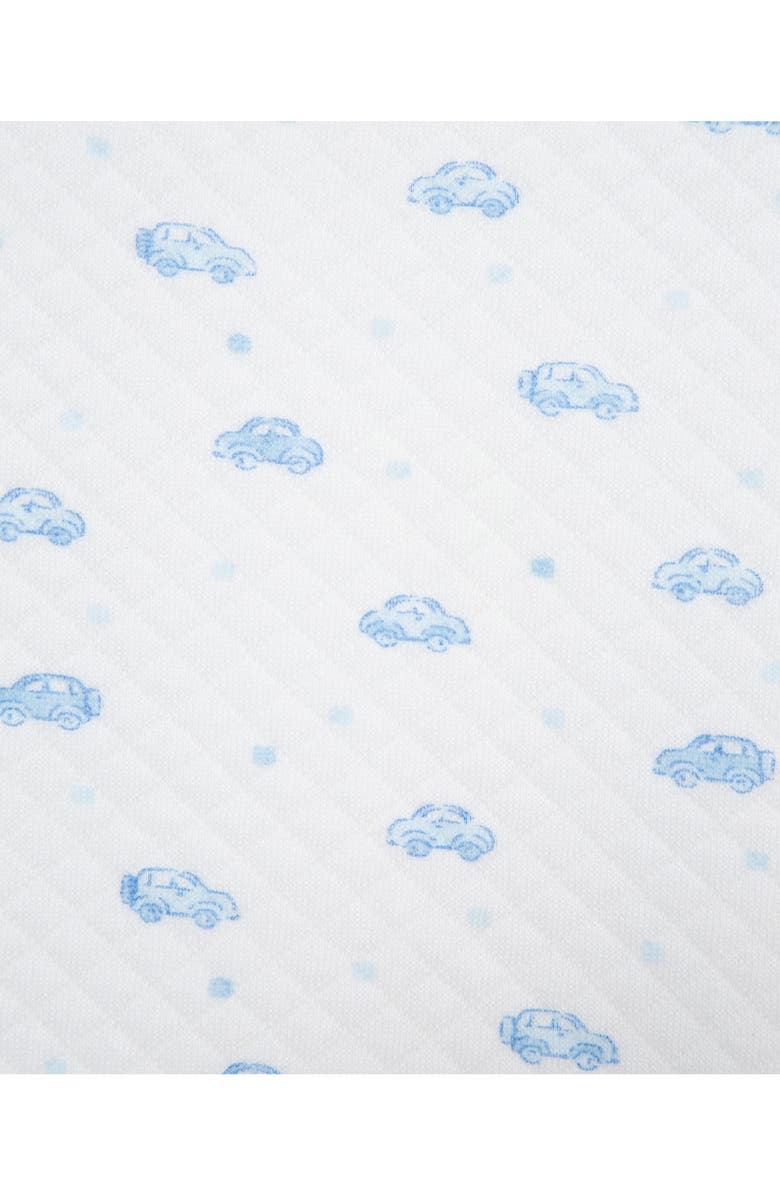 Little Me Cars Quilted Footie & Hat Set, Alternate, color, Blue