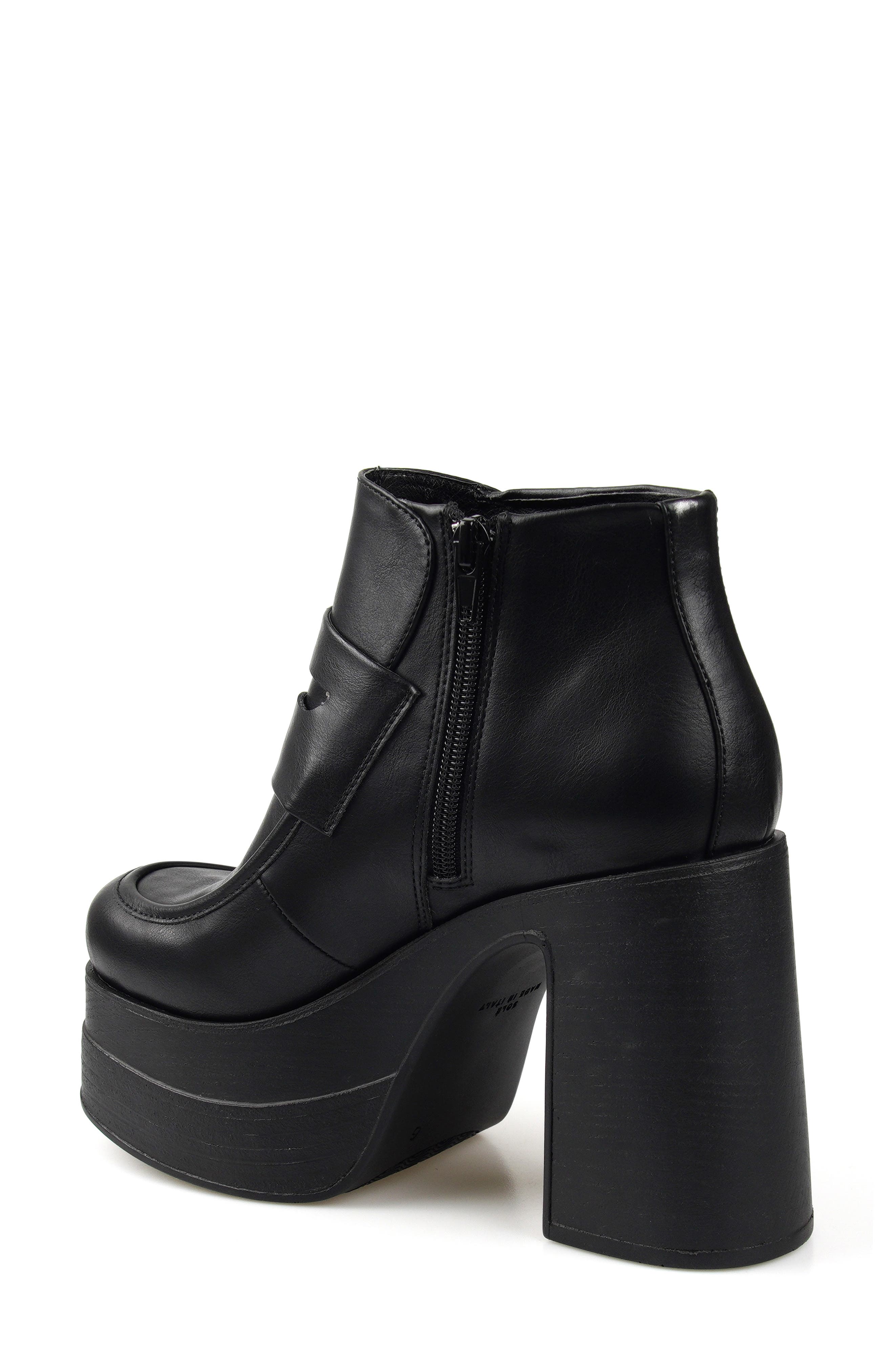 Candie's Alesia Platform Bootie, Alternate, color, Black Faux Leather