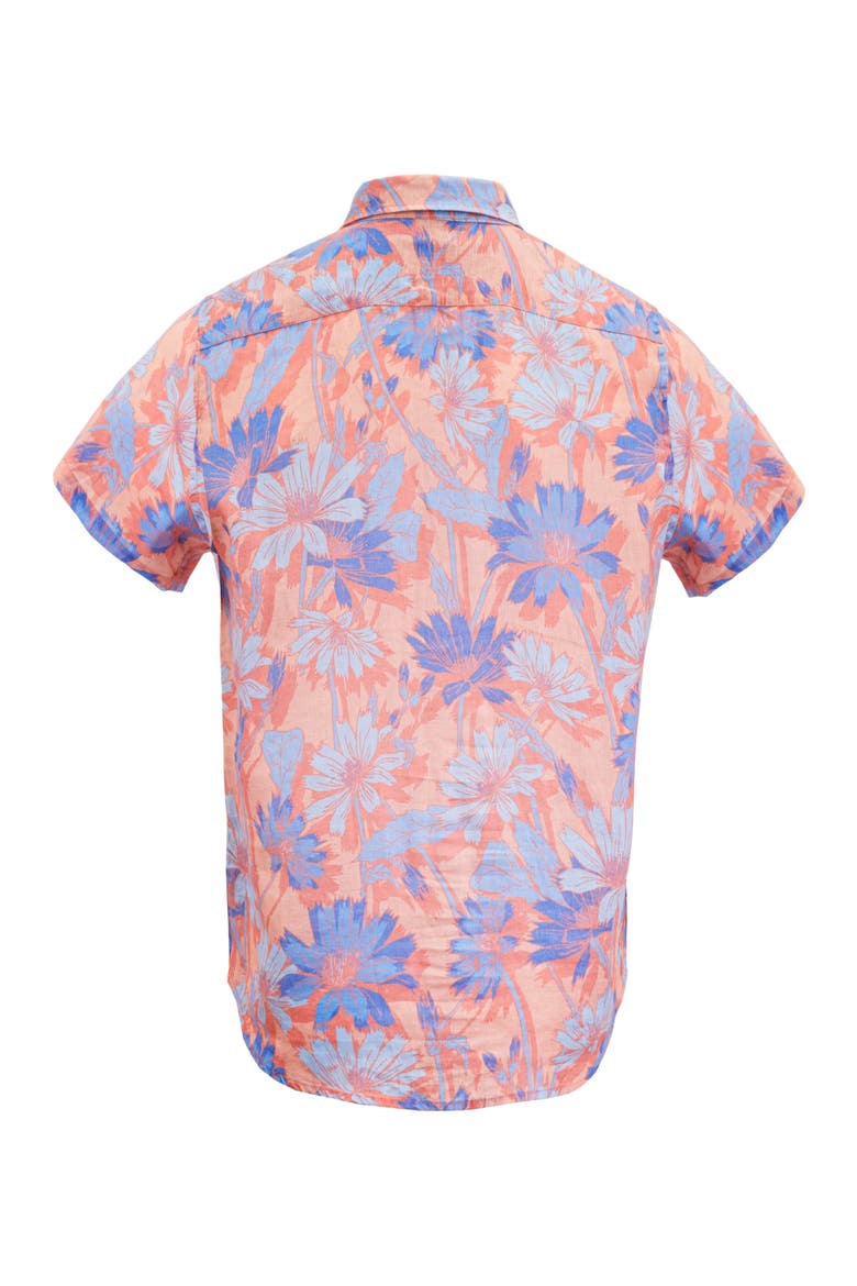 Uomo Springtime Short Sleeve Fine Linen Shirt, Alternate, color, SPRINGTIME PINK