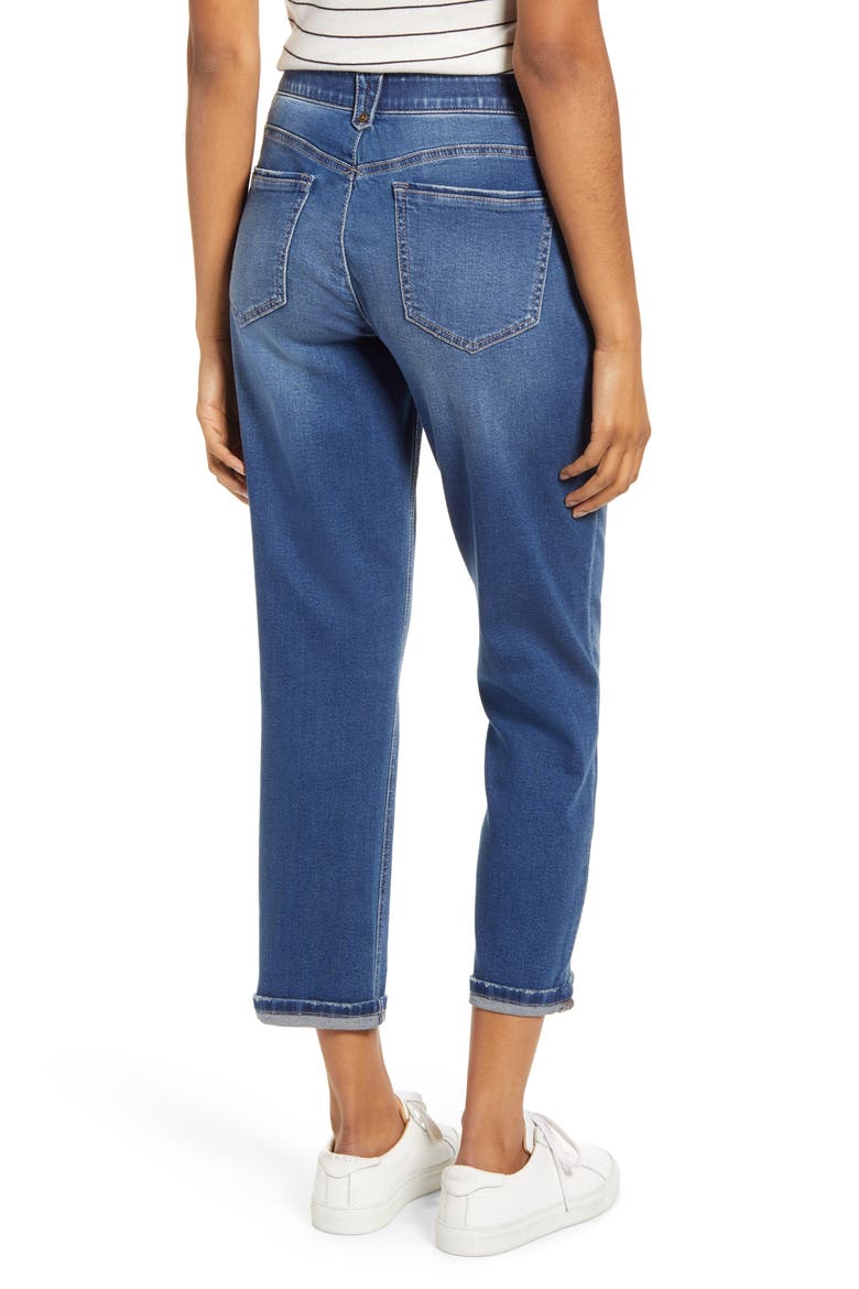 Ab-Solution Straight Leg Jeans (Nordstrom Exclusive), Alternate, color, BLUE