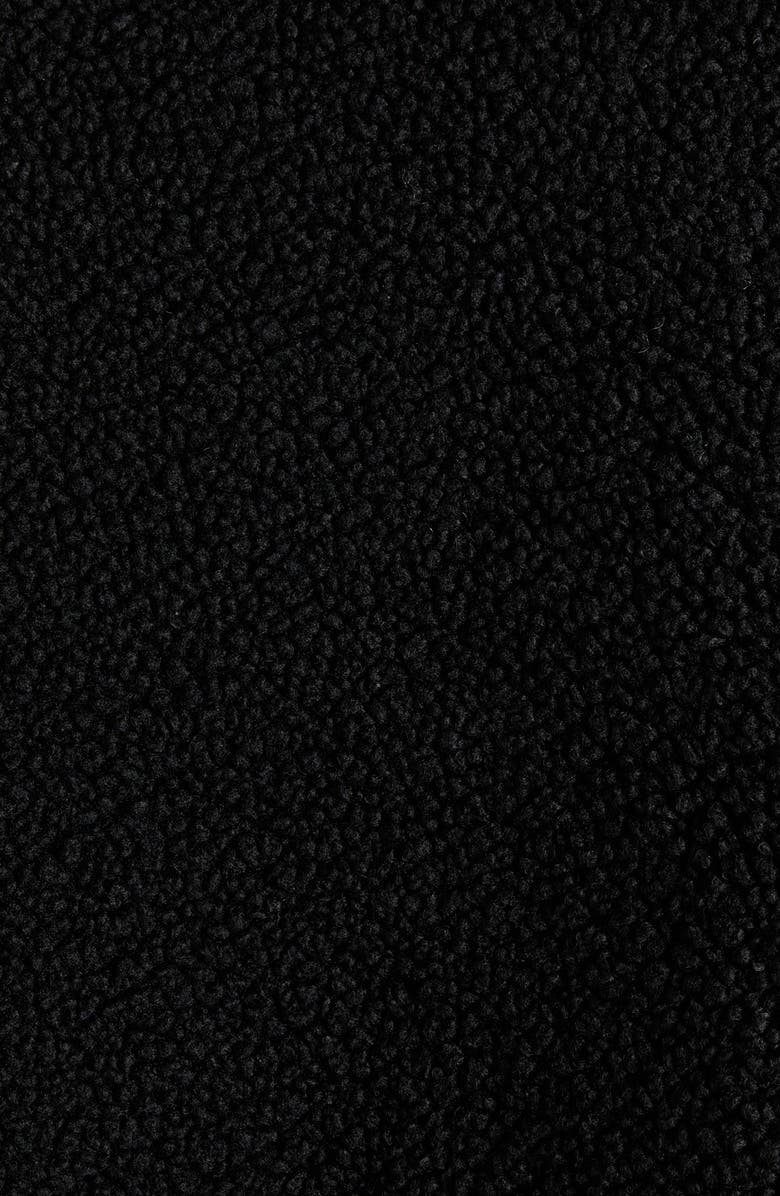 Moncler Faux Shearling Jacket, Alternate, color, Black