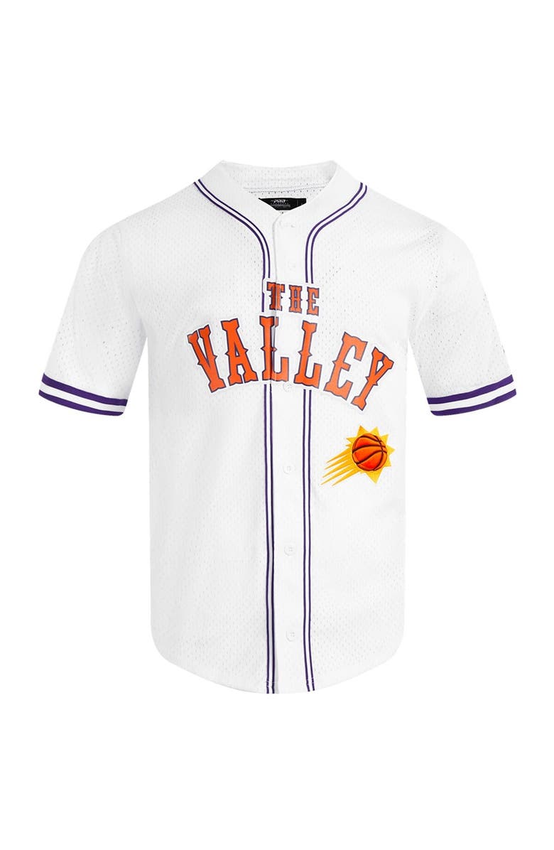 PRO STANDARD Men's Pro Standard White Phoenix Suns 2024/25 City Edition Mesh Baseball Jersey, Alternate, color, 