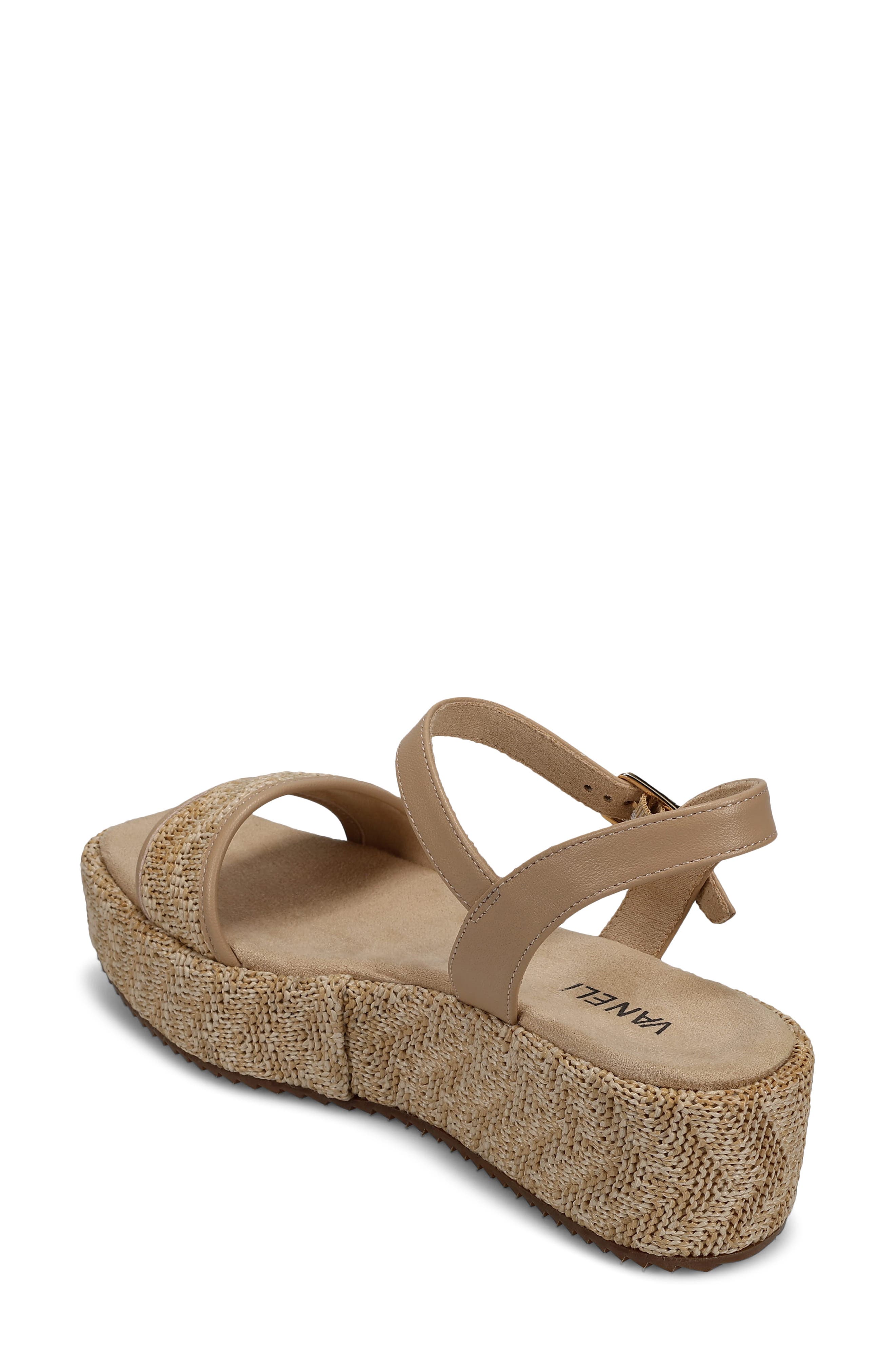 VANELi Walda Ankle Strap Platform Sandal, Alternate, color, Natural