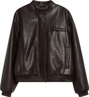 LOULOU DE SAISON Marlow Leather Bomber Jacket