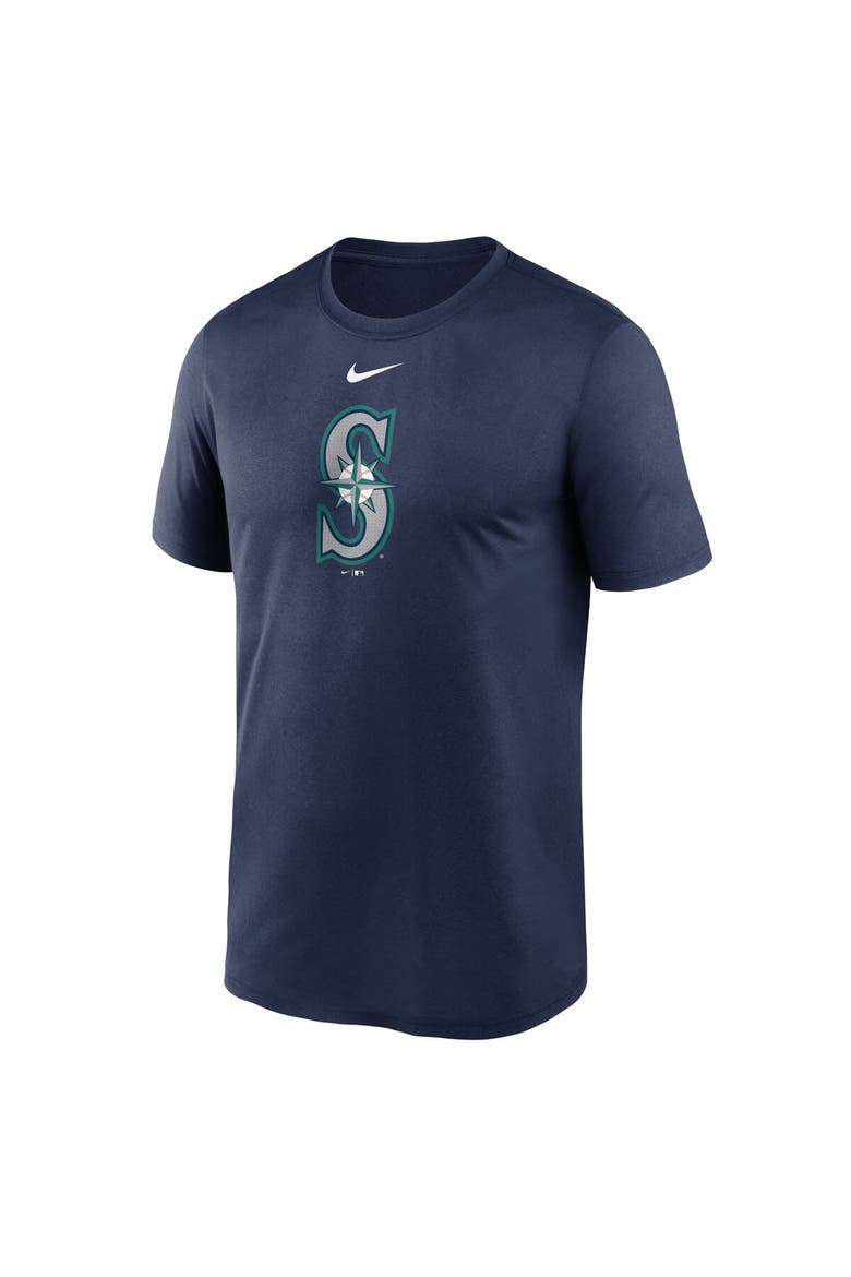 Men's Nike  Navy Seattle Mariners Legend Fuse Large Logo Performance T-Shirt, Alternate, color, Navy
