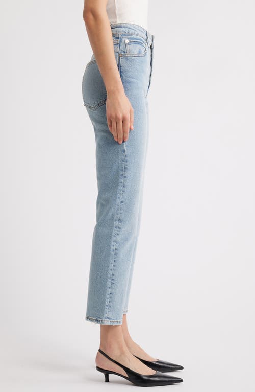 Frame The Ruler High Waist Ankle Straight Leg Jeans In Pink