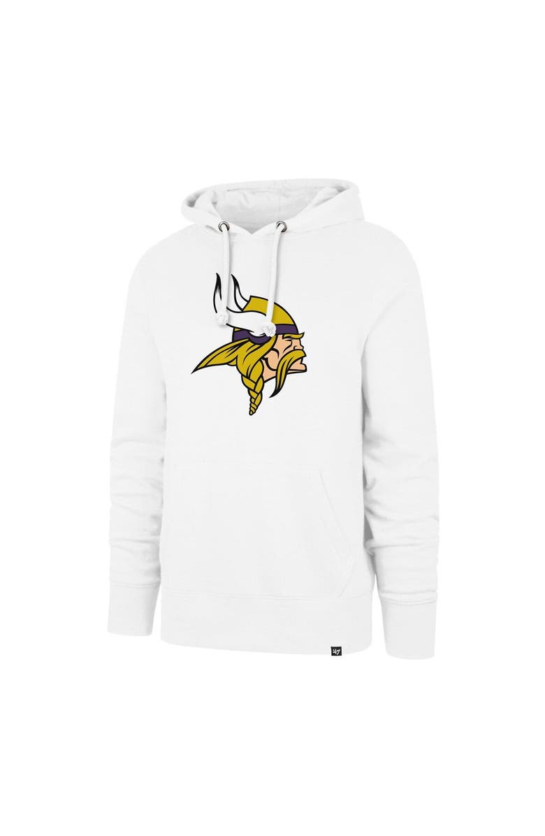 '47 Men's '47 Minnesota Vikings Imprint Headline White Out Pullover Hoodie, Alternate, color, 