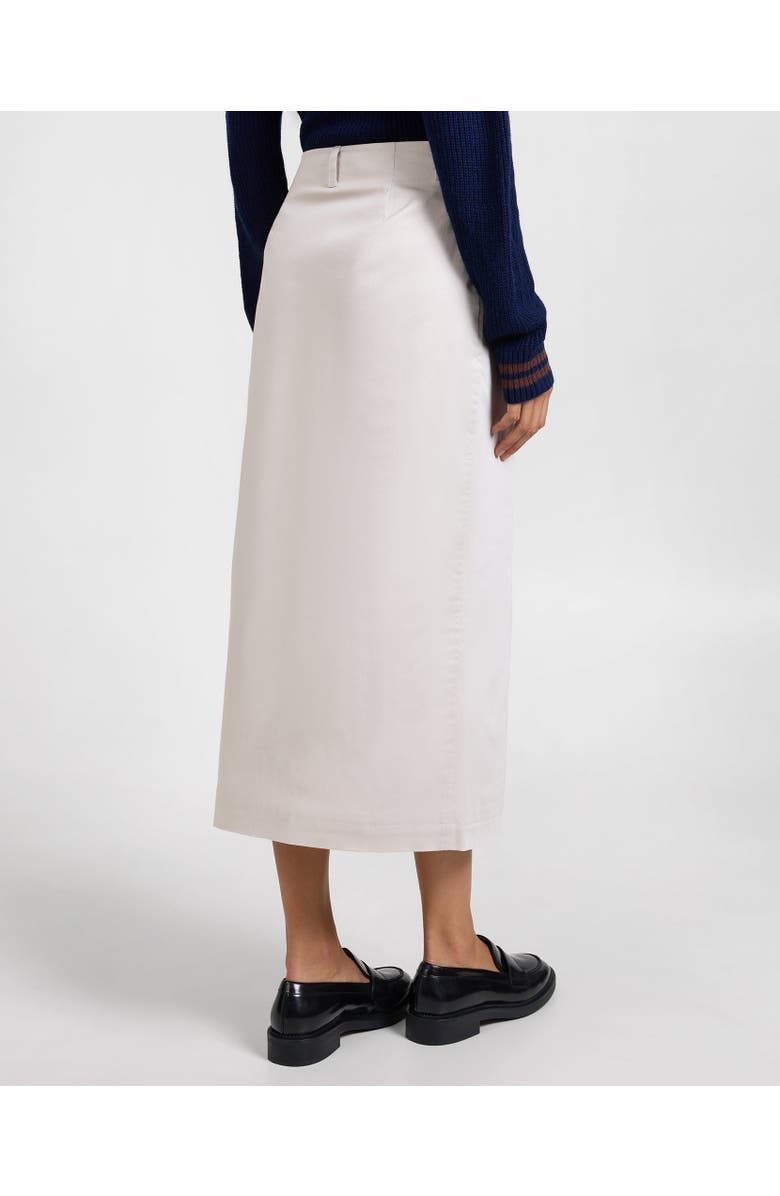 Onia Front Slit Midi Skirt, Alternate, color, Stone