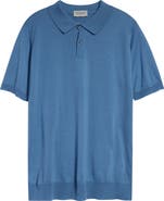 John Smedley Leyburn Merino Wool & Sea Island Cotton Gauze Polo