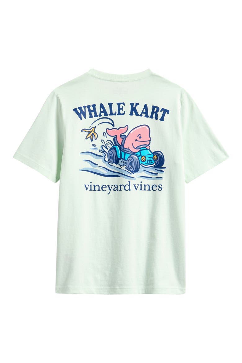 Kids' Whale Kart Pocket Graphic T-Shirt, Alternate, color, AQUA GLASS