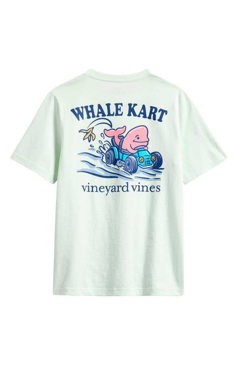 vineyard vines Kids' Whale Kart Pocket Graphic T-Shirt, Alternate, color, Aqua Glass