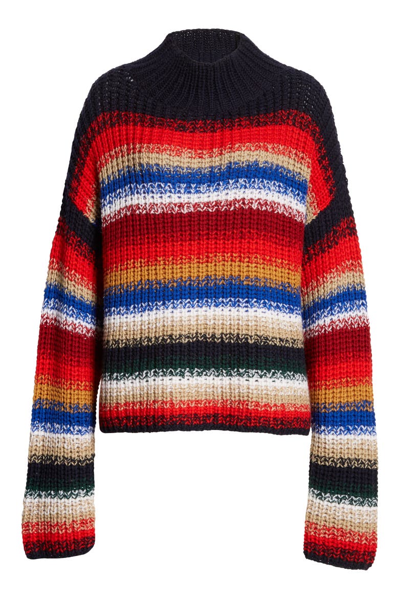 Stripe Wool Sweater, Alternate, color, MULTI-COLOR