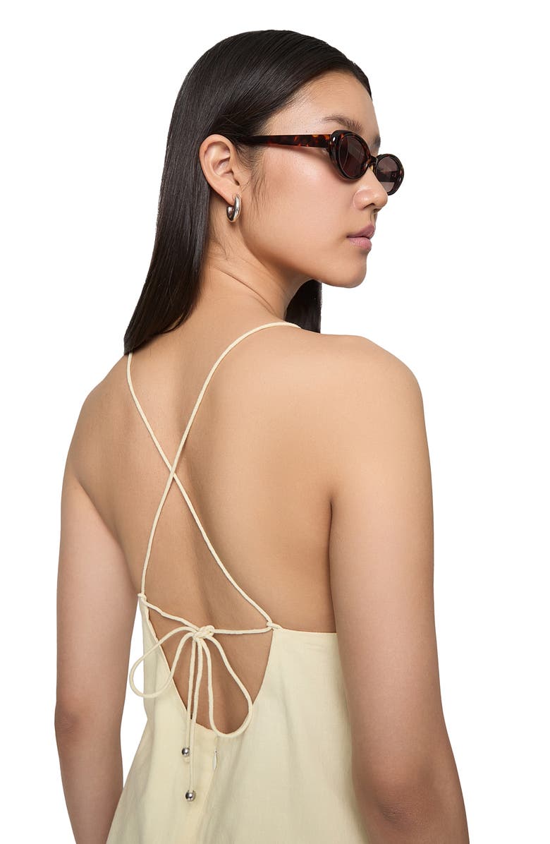 Rebecca Minkoff Ari Open Back Linen & Cotton Sundress, Alternate, color, 