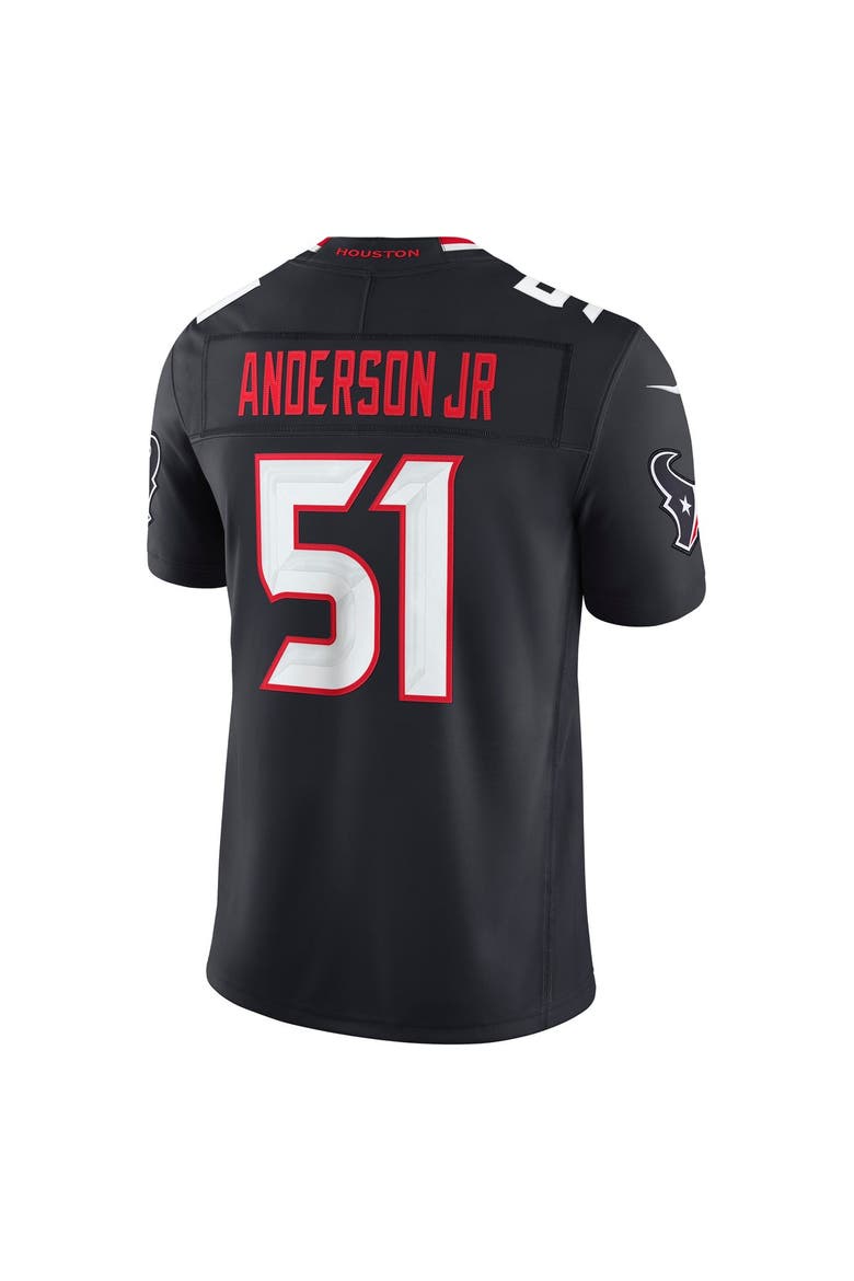 Men's Nike Will Anderson Jr. Navy Houston Texans Team Vapor F.U.S.E. Stitched Limited Jersey, Alternate, color, Navy