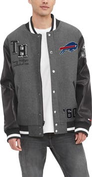 Tommy Hilfiger Men's Tommy Hilfiger Heather Gray/Black Buffalo Bills Gunner Full-Zip Varsity Jacket
