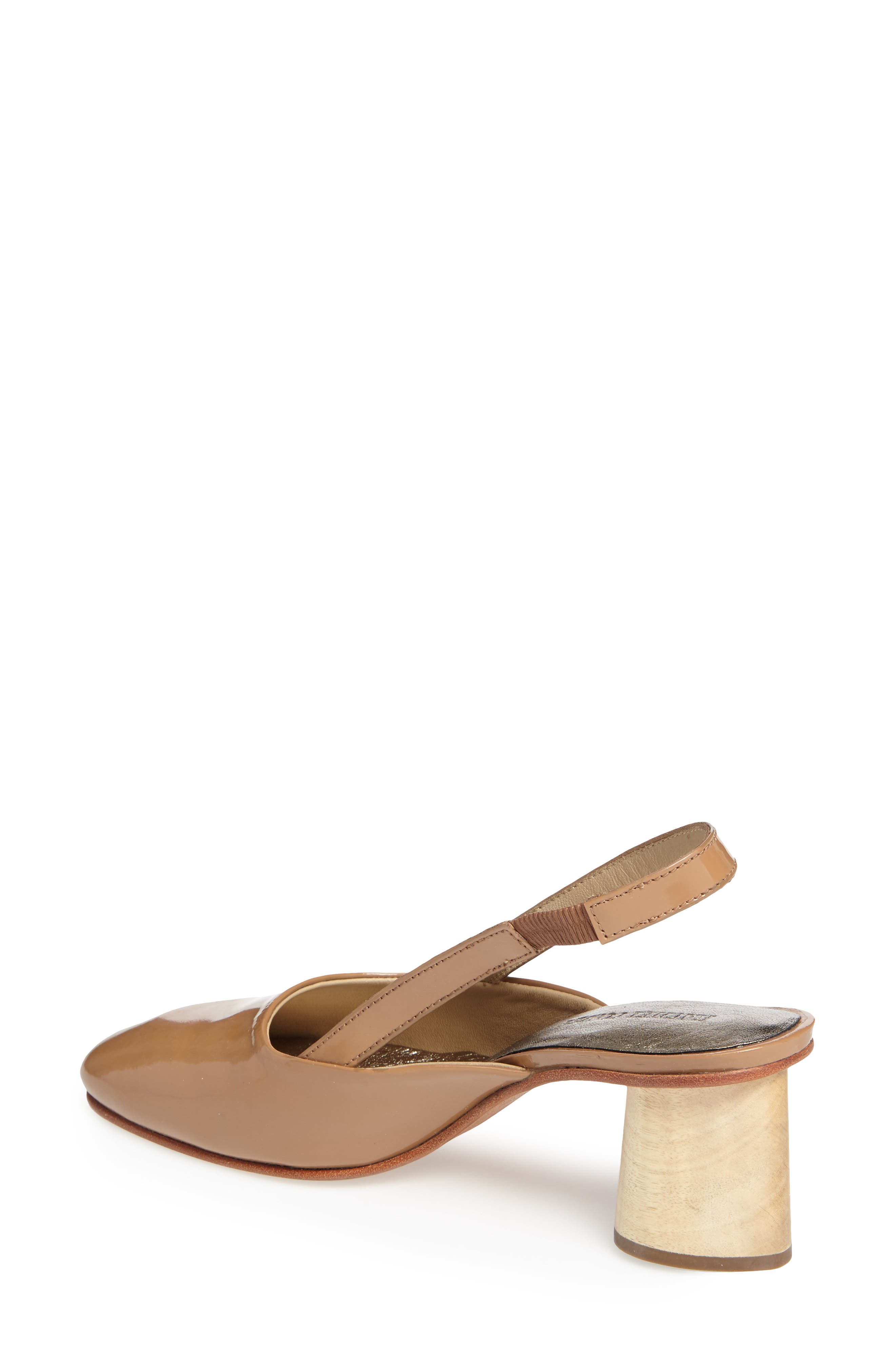 Ray Square Toe Slingback Pump, Alternate, color, TOFFEE PATENT