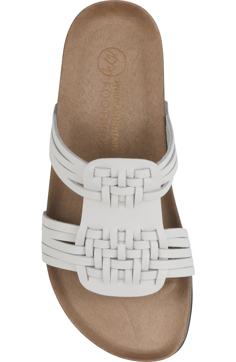 White Mountain Footwear Halicore Slide Sandal, Alternate, color, White/ Leather