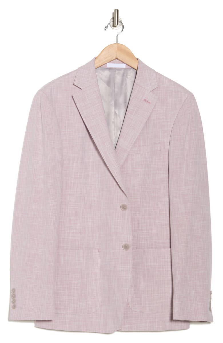 Calvin Klein Solid Stretch Sports Coat, Alternate, color, Light Pink