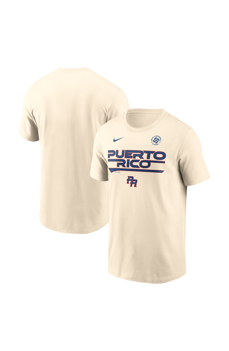 Nike Men's Nike Cream Puerto Rico Baseball 2026 World Baseball Classic Local T-Shirt, Main, color, 