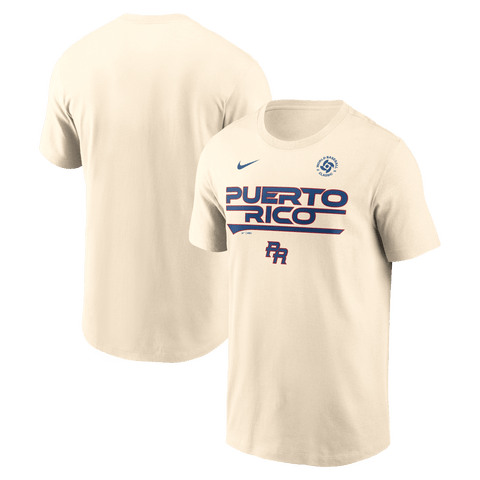 Men's Nike Cream Puerto Rico Baseball 2026 World Baseball Classic Local T-Shirt