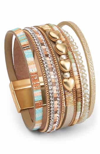 Charm Faux Leather Bracelet