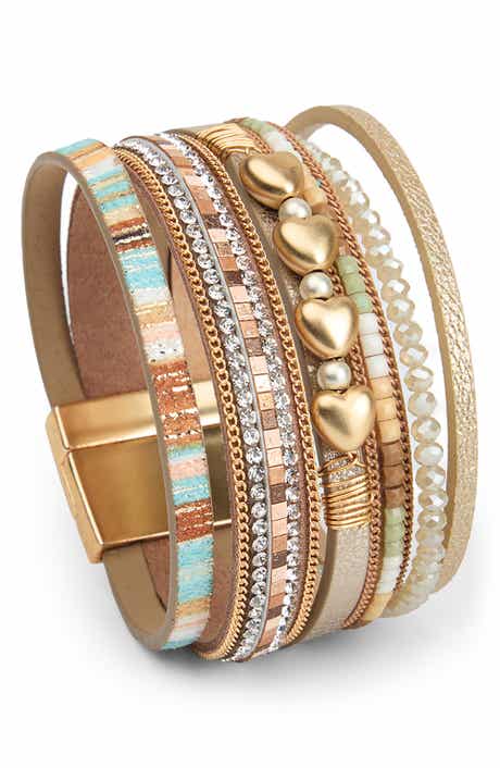 SAACHI Charm Faux Leather Bracelet