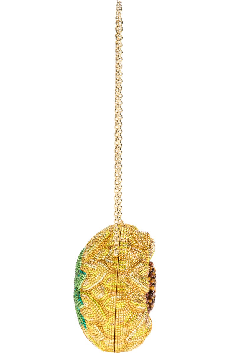 JUDITH LEIBER COUTURE Sunflower Soleil Crystal Minaudière, Alternate, color, Champagne Topaz Multi