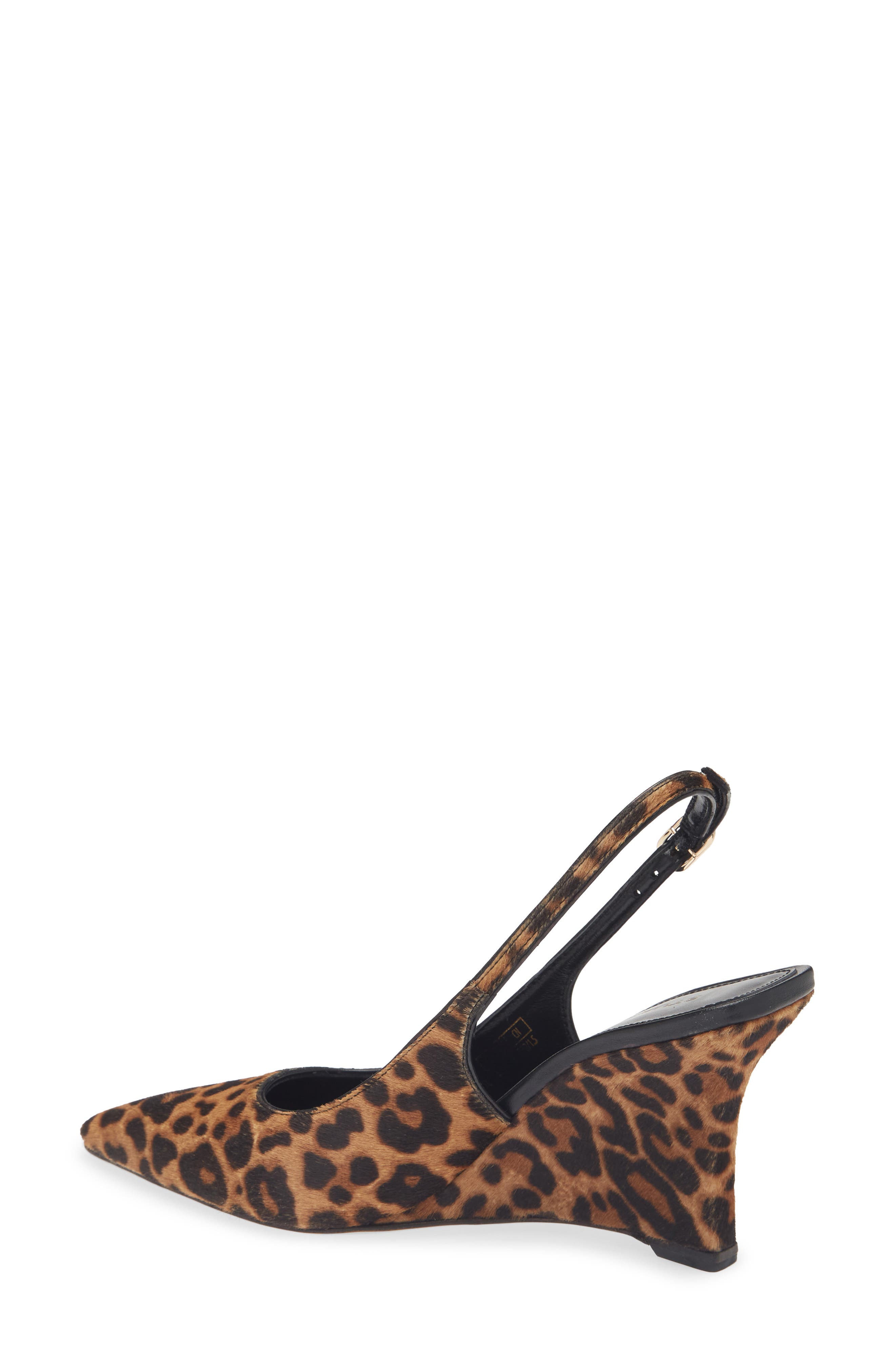 The Vinnie Genuine Calf Hair Slingback Pump, Alternate, color, LEOPARD HAIR CALF
