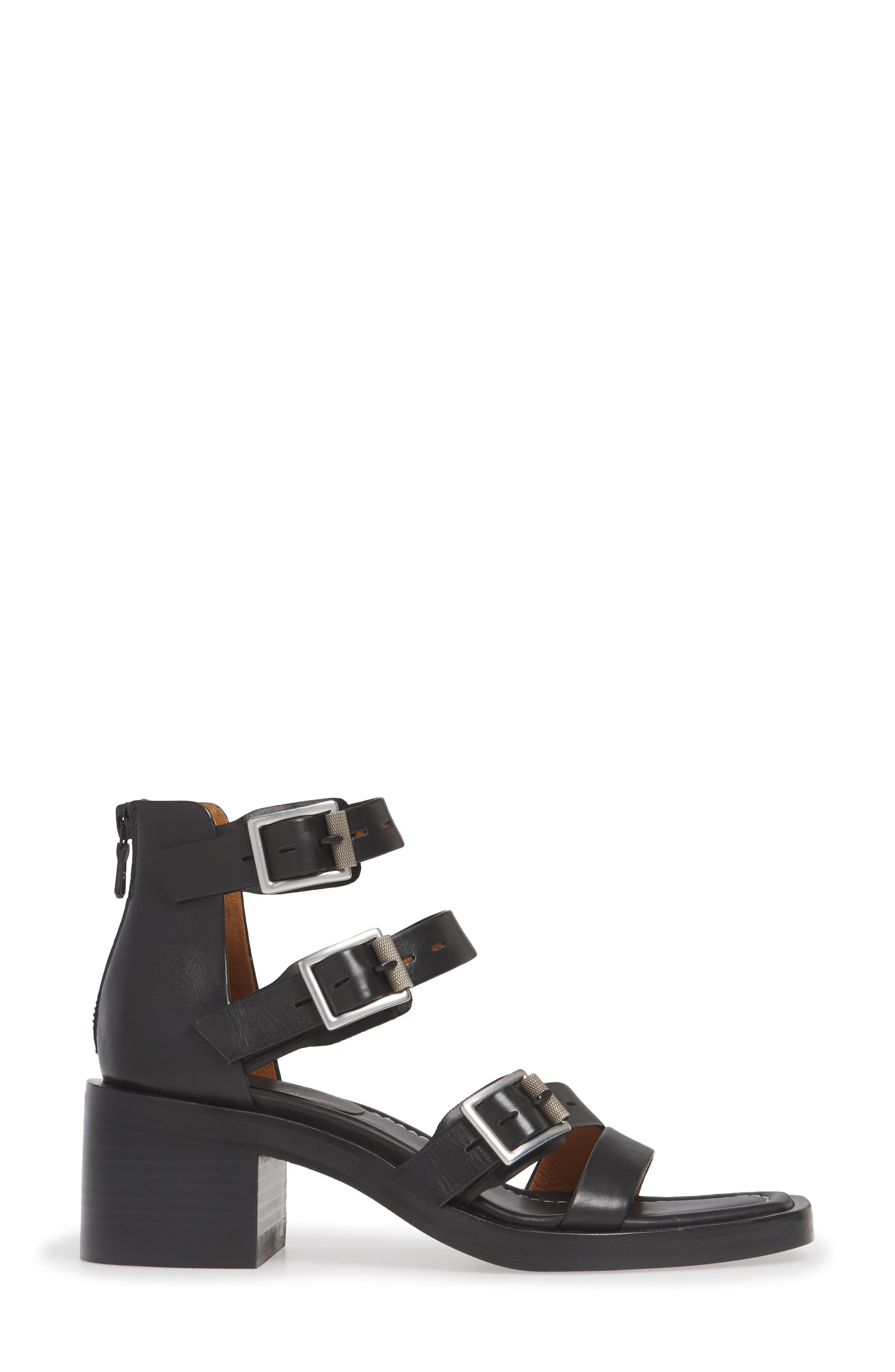 Fallon Moto Sandal, Alternate, color, BLACK