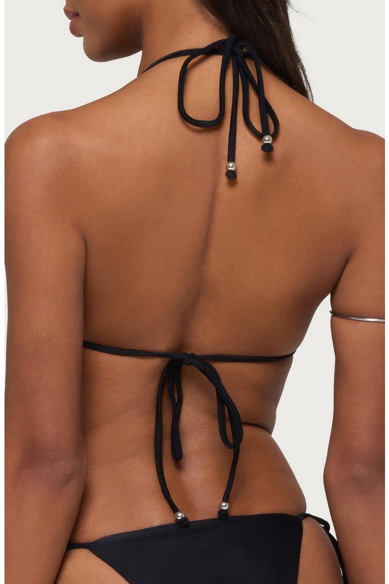 Saphie Beaded Bikini Top, Alternate, color, BLACK