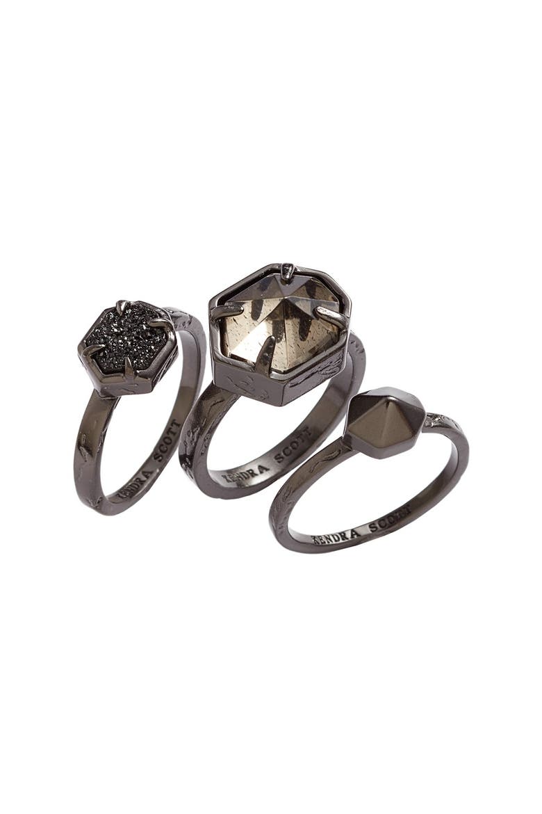 'Mariam' Rings, Main, color, GUNMETAL/ SPELLBOUND