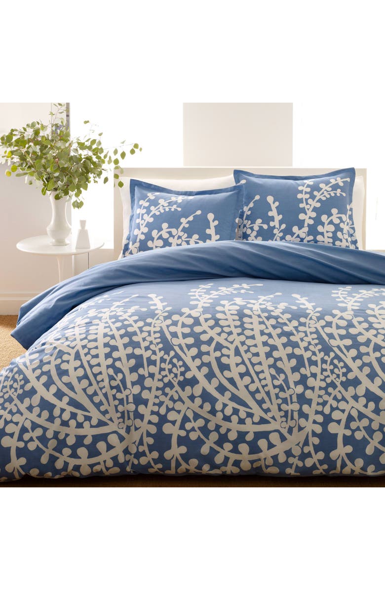CITY SCENE Branches Cotton Duvet Cover Set, Alternate, color, Blue