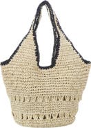 Adornia Oversized Raffia Hobo Shoulder Bag